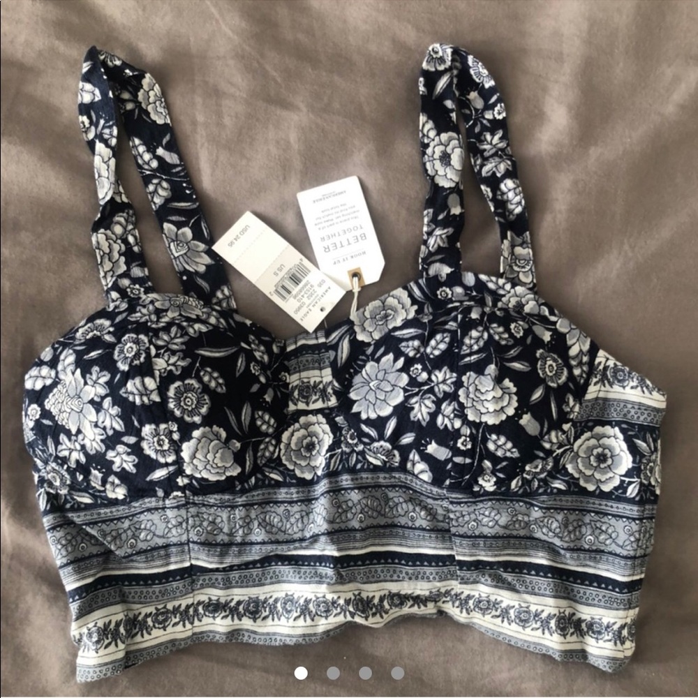 American Eagle Blue Bandeau Top